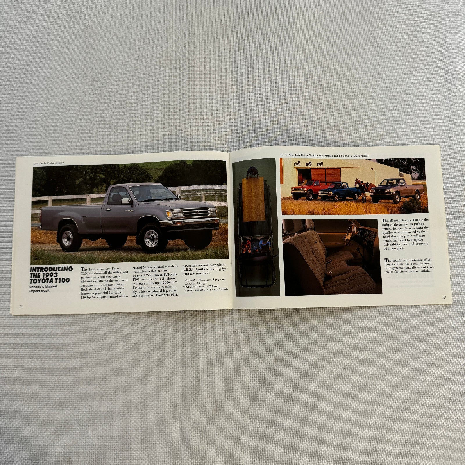 1993 Toyota Sales Brochure Catalog Previa Paseo MR2 Celica 4Runner T100 Pickup