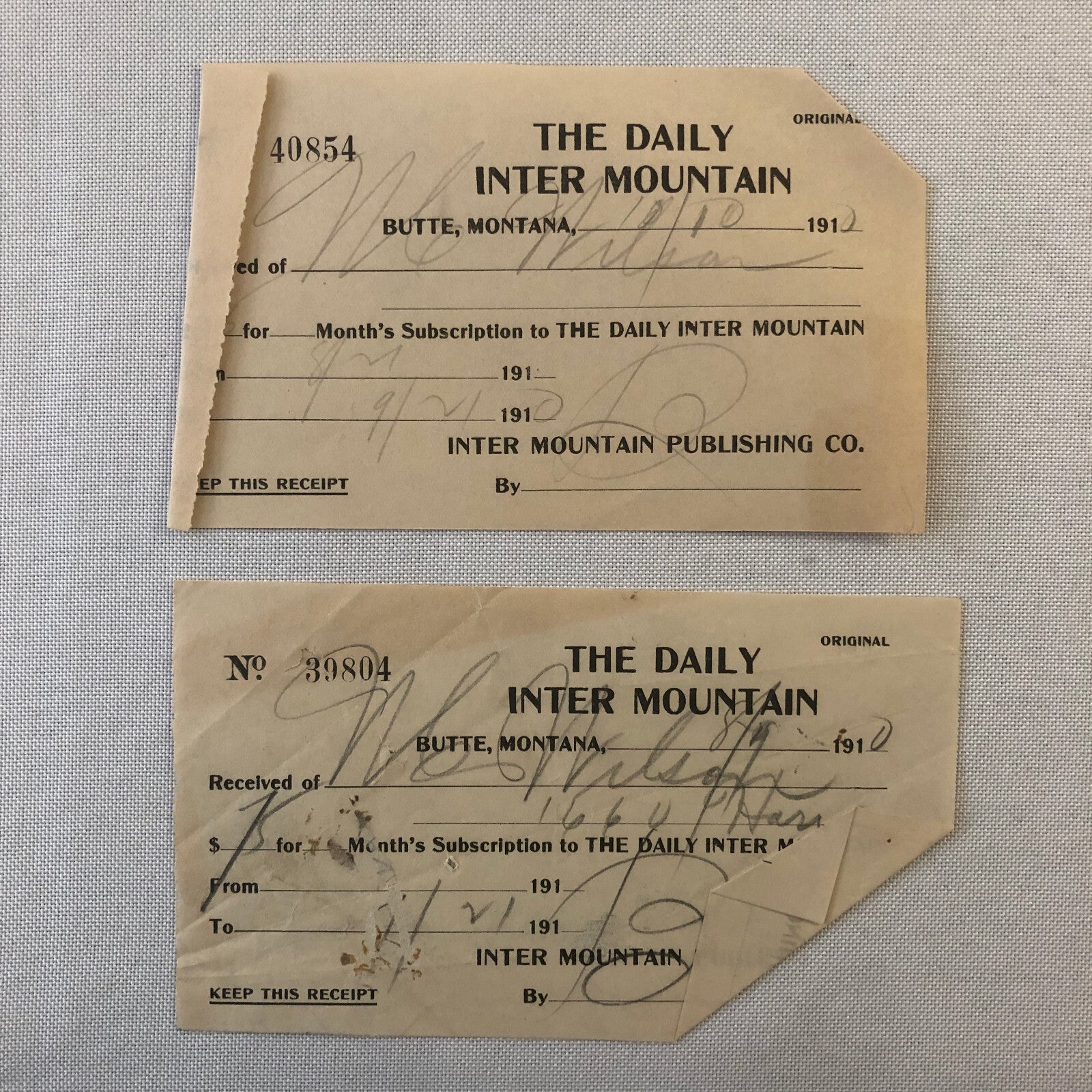 The Daily Inter Mountain Butte Montana Newspaper Document Ephemera Lot 18x 1910s