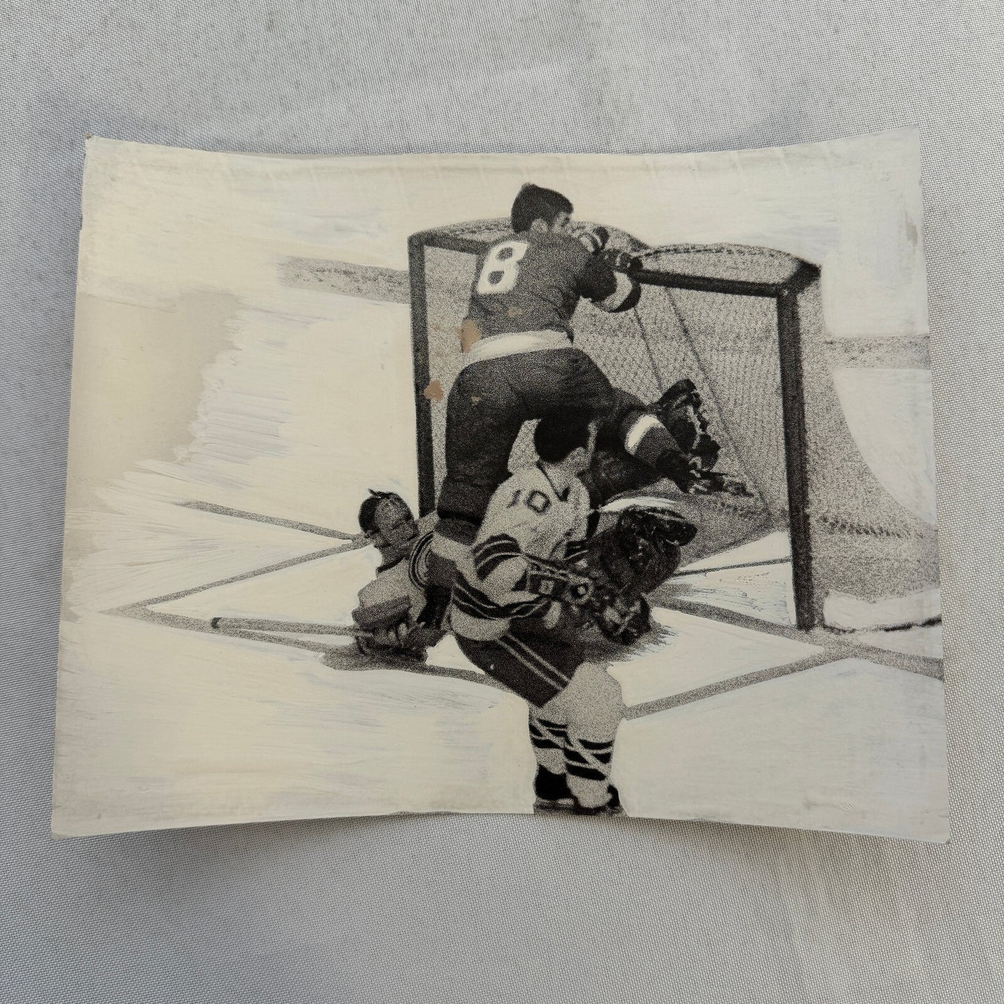 Hockey Player Photo Photograph Vintage Unidentified Detroit Red Wings Mockup
