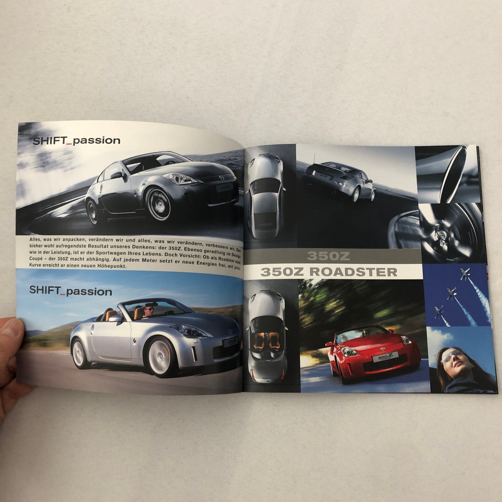 Nissan 350Z 350 Z Coupe and Roadster Car Sales Brochure Catalog GERMAN Text 2007