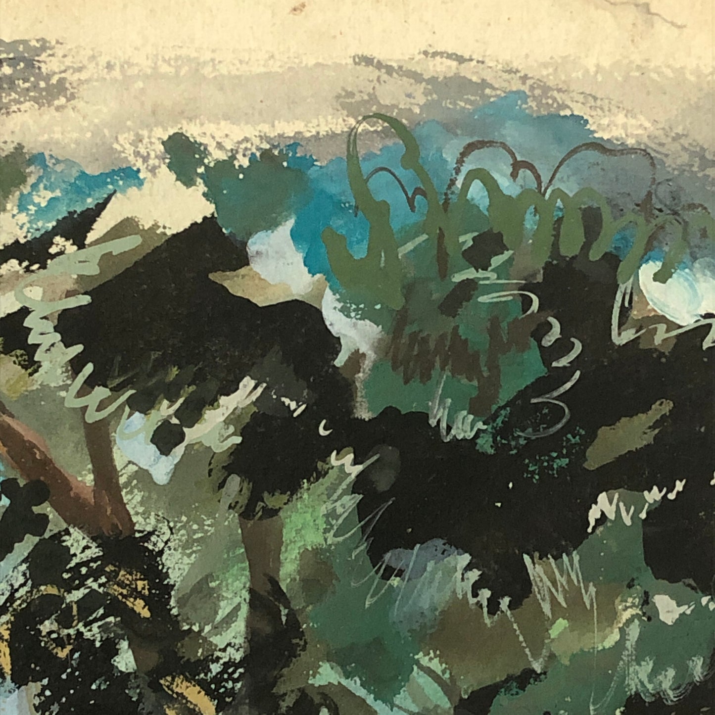 Vintage Painting Art Artwork Trees Hammock Chair Artist Arthur E Sudler