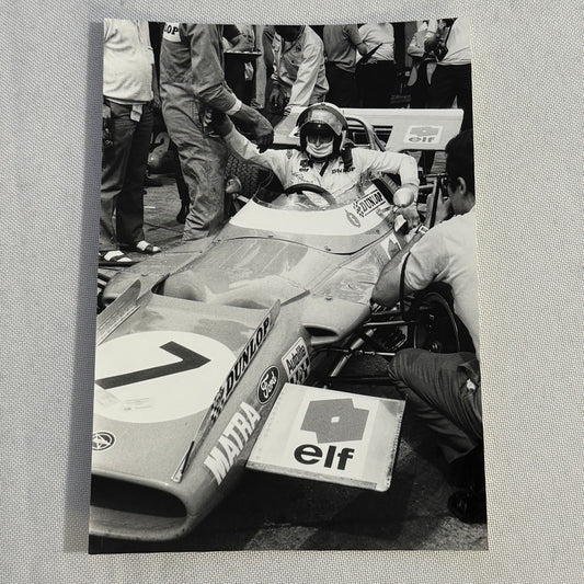 Vintage Racing Photo Jackie Stewart Driver Matra Ford 1969 German Grand Prix