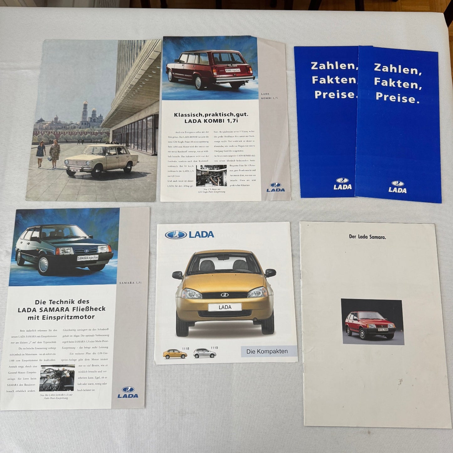 Lada Car Sales Brochure Literature Lot 40+ Pieces Lada Niva Samara Nova RL +