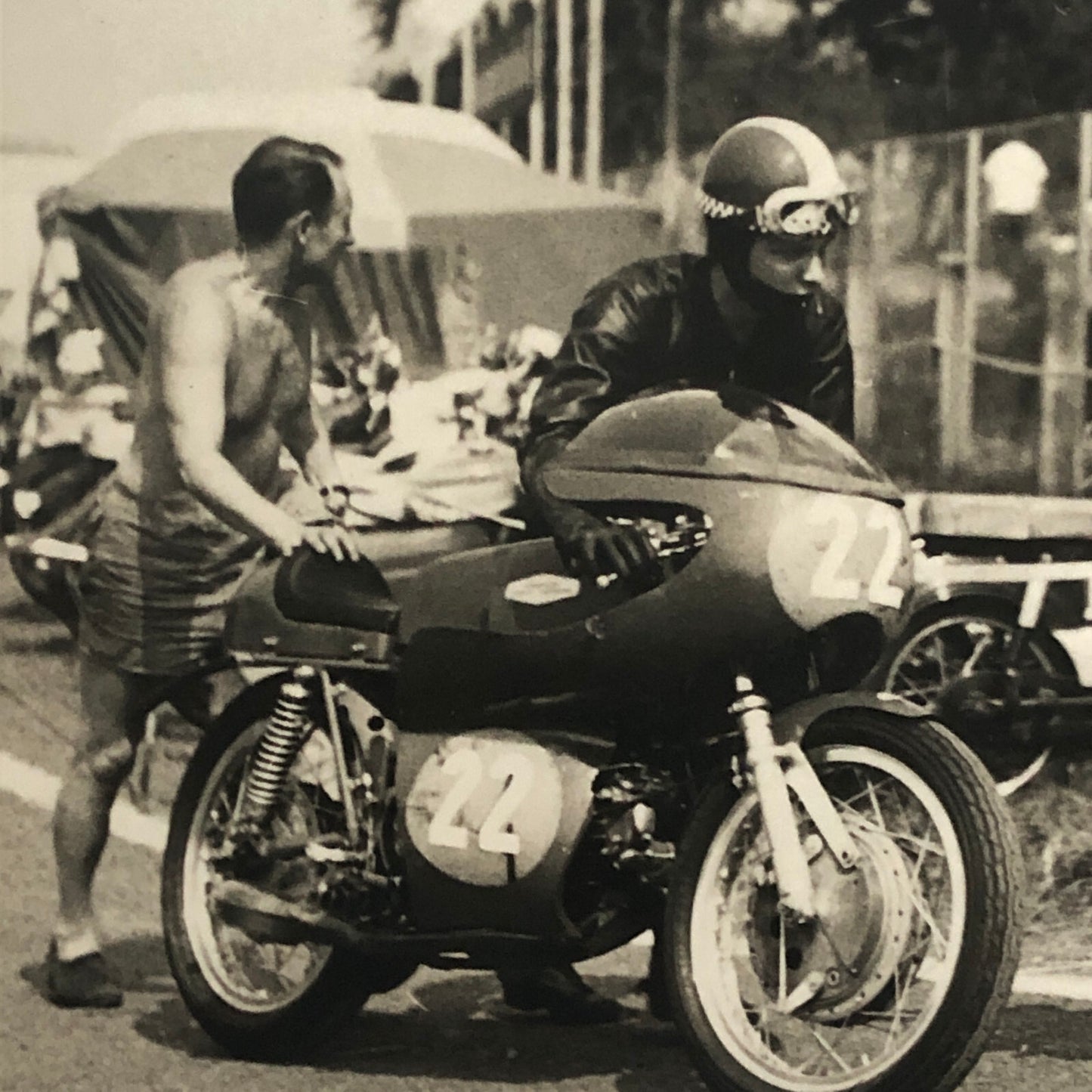 Vintage Motorcycle Racing Photo photograph Rider Janos Reisz 1971