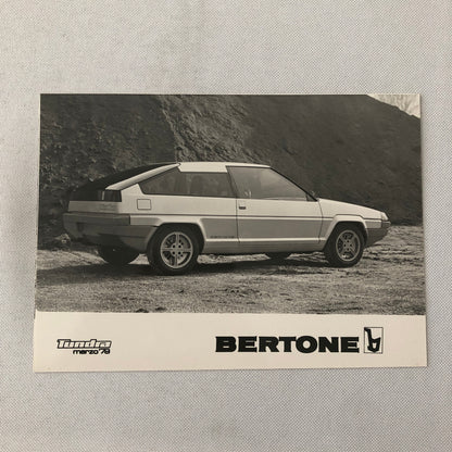 1979 Bertone Tundra Volvo 343 Concept Car Prototype Press Kit Photos