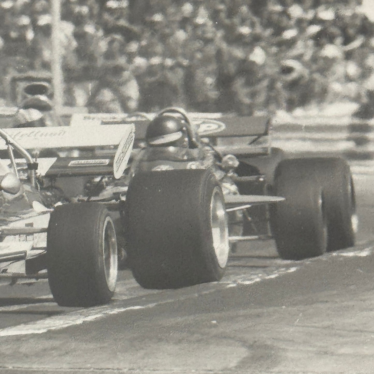 Vintage Racing Photo 1971 French Grand Prix Race Rolf Stommelen