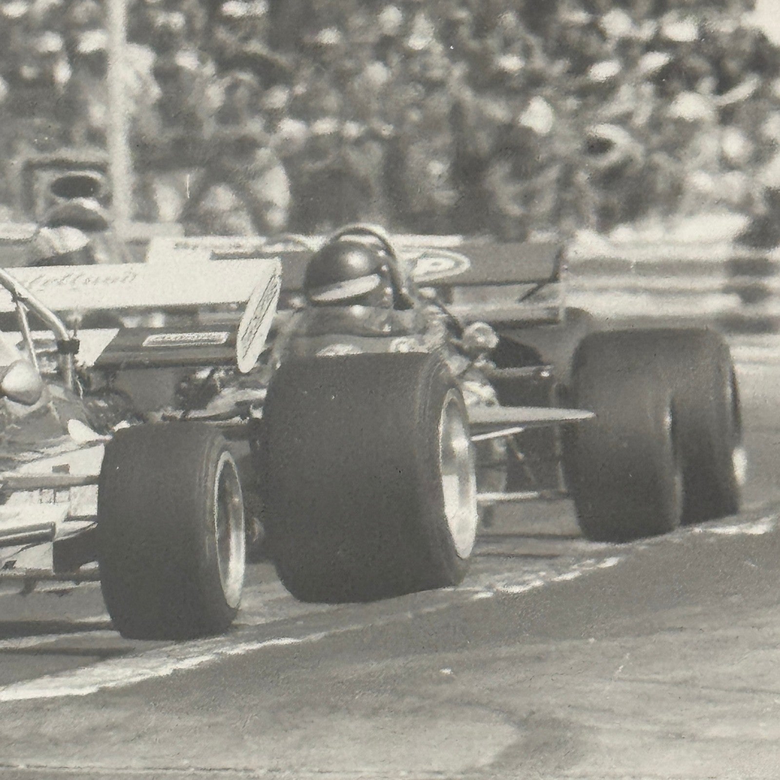 Vintage Racing Photo 1971 French Grand Prix Race Rolf Stommelen