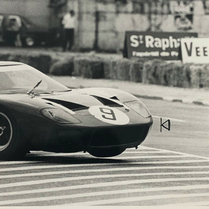 Vintage Ford GT40 Racing Photo Photograph 1968 Paul Hawkins Norisring Circuit 