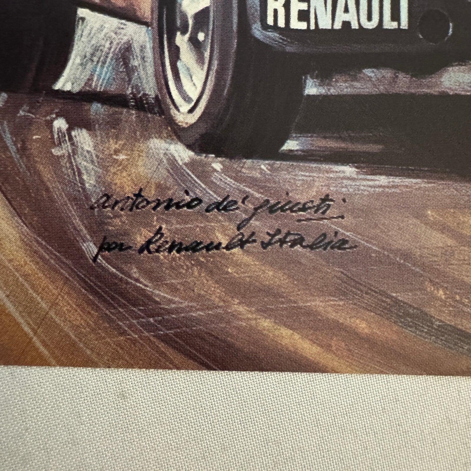 Renault 5 ELF Racing Poster Vintage Monza 1976 Italian