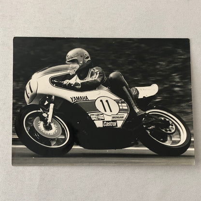 Vintage Motorcycle Racing Photo photograph Yamaha Race Bike Rider