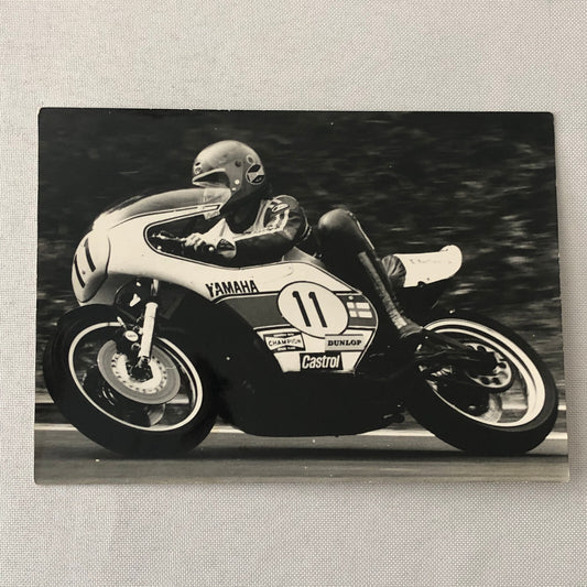 Vintage Motorcycle Racing Photo photograph Yamaha Race Bike Rider