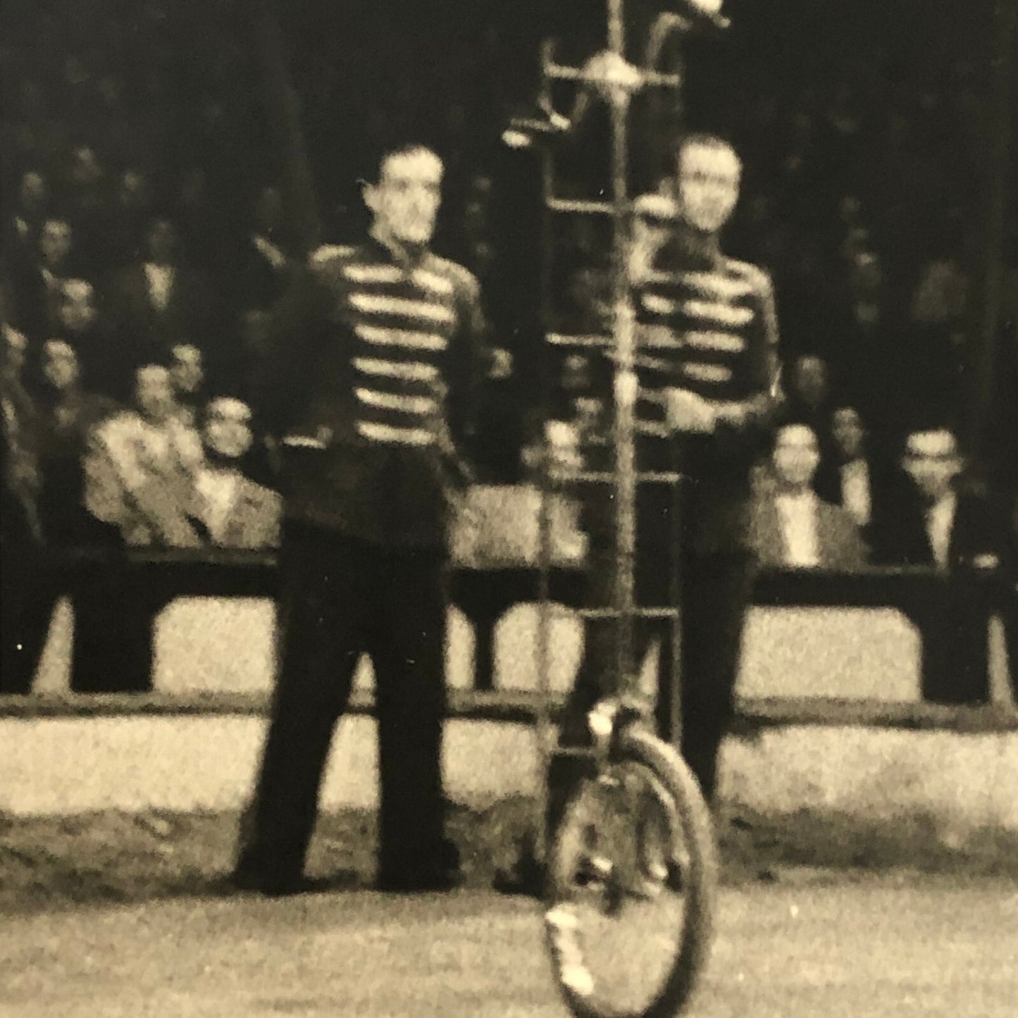 Circus Performer Unicycle Balancing Act Vintage Photo Photograph 1952