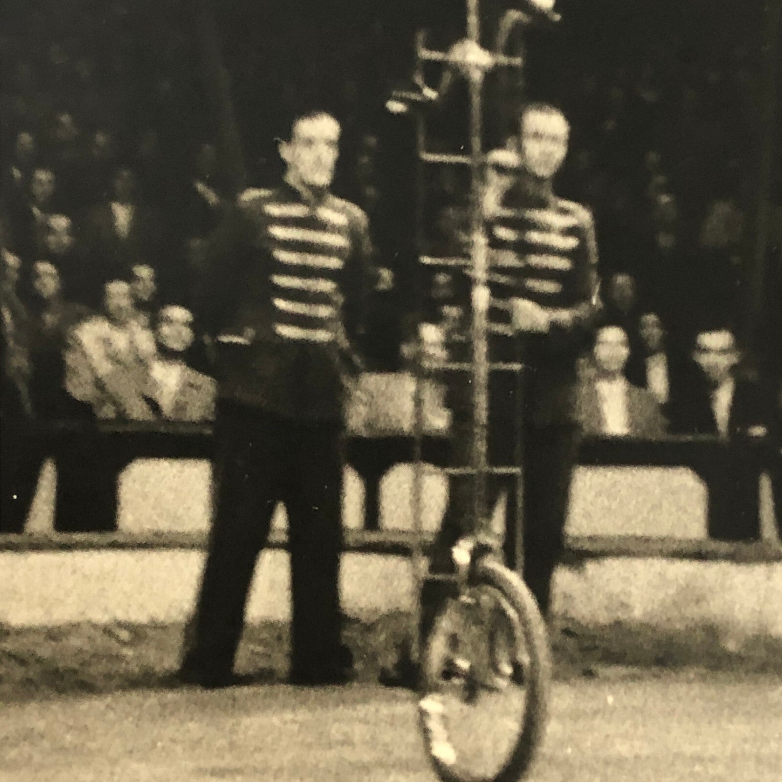 Circus Performer Unicycle Balancing Act Vintage Photo Photograph 1952