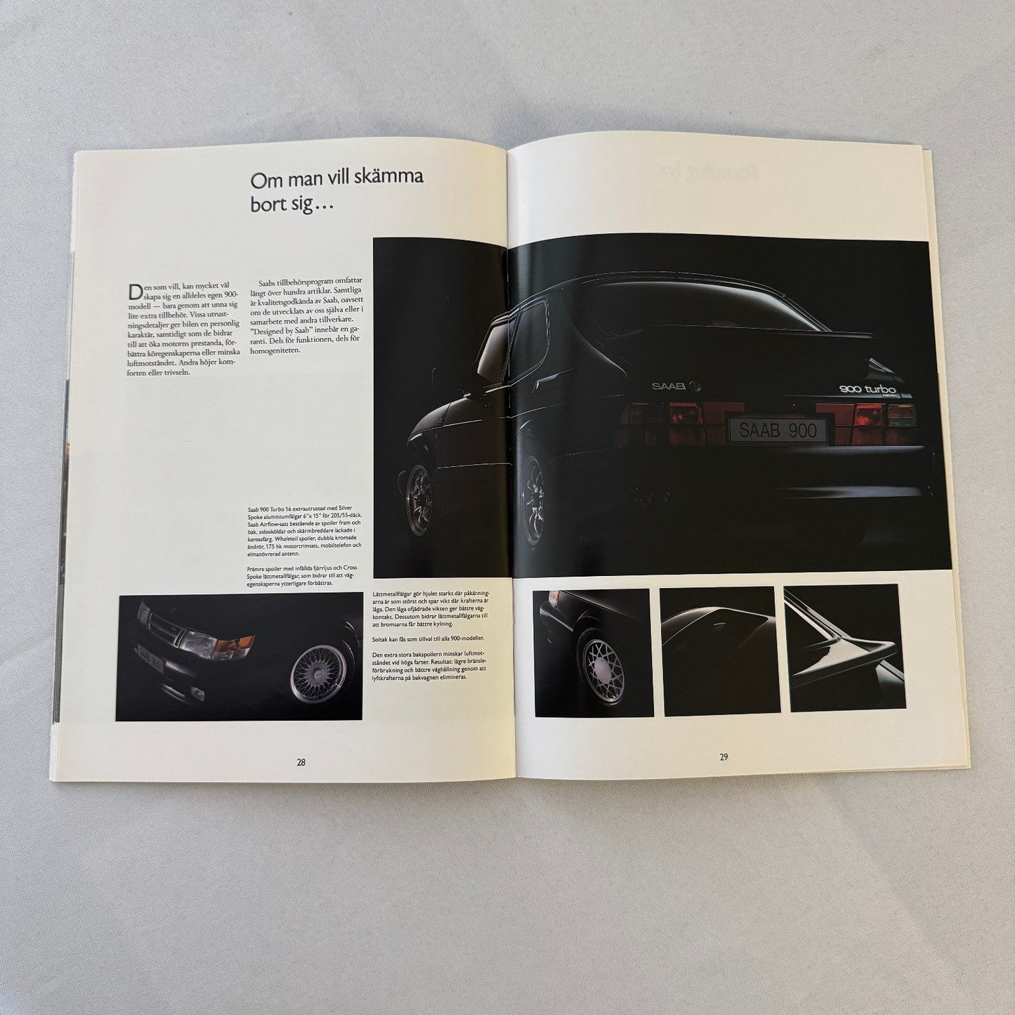 1990 Saab 900 Car Sales Brochure Catalog Saab 900 Cabriolet Turbo Aero SWEDISH