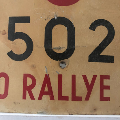 1962 Radio Rallye Car Rally Participant Plate w/ Martini Ad