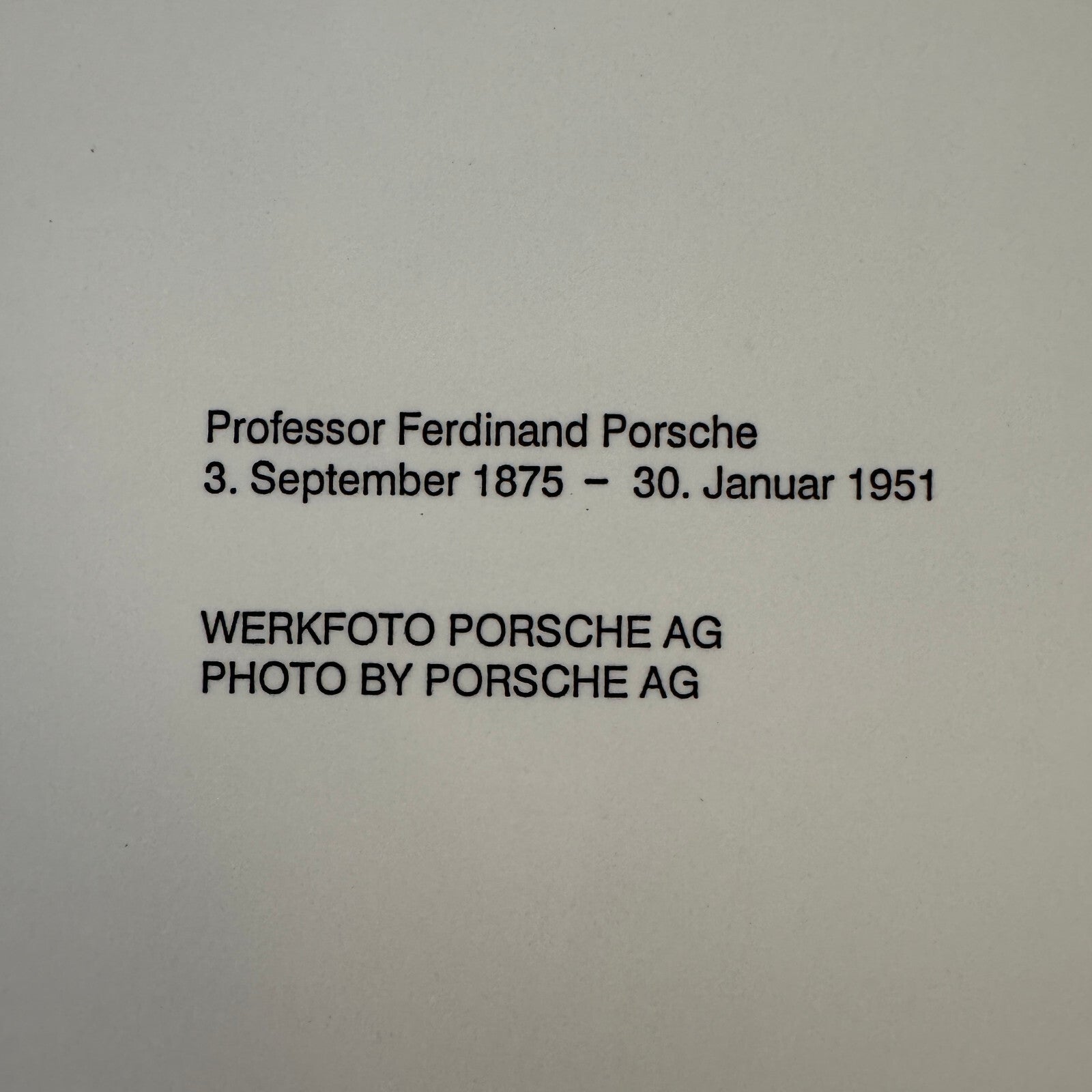 Dr Ferdinand Porsche Factory Press Photo Photograph Print