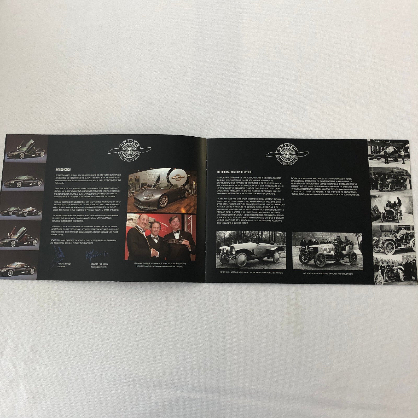 Spyker Car Sales Brochure Catalog C8 Spyder C8 Laviolette