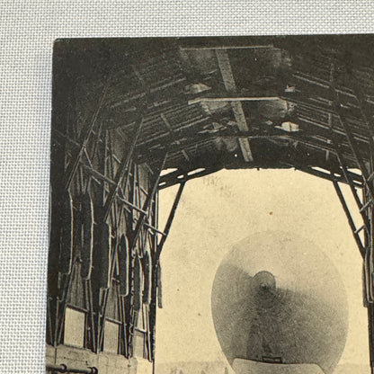 Vintage Zeppelin Airship Dirigible Postcard Post Card French Republique Military