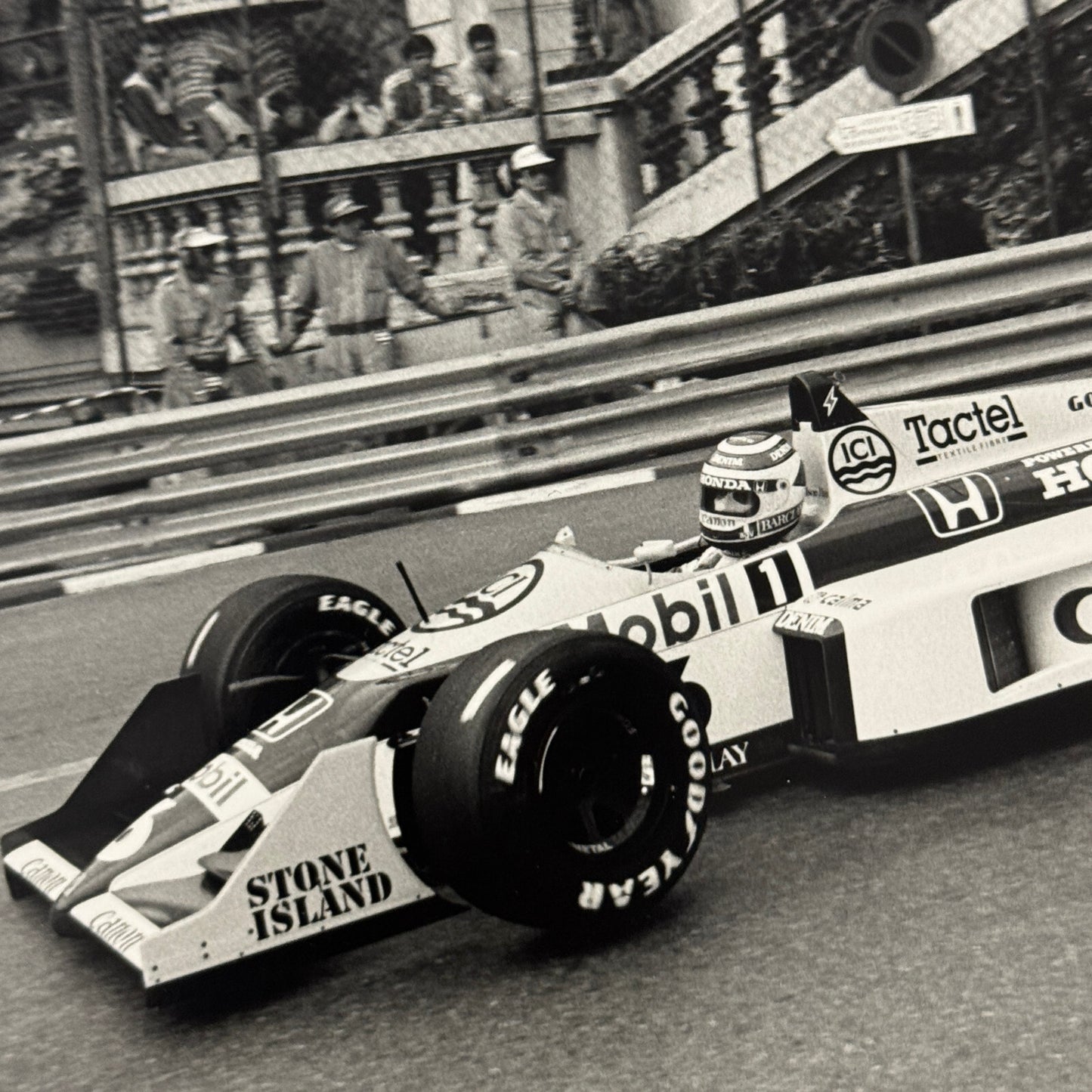 Nelson Piquet Canon Williams Honda Racing Car Press Photo Photograph Print