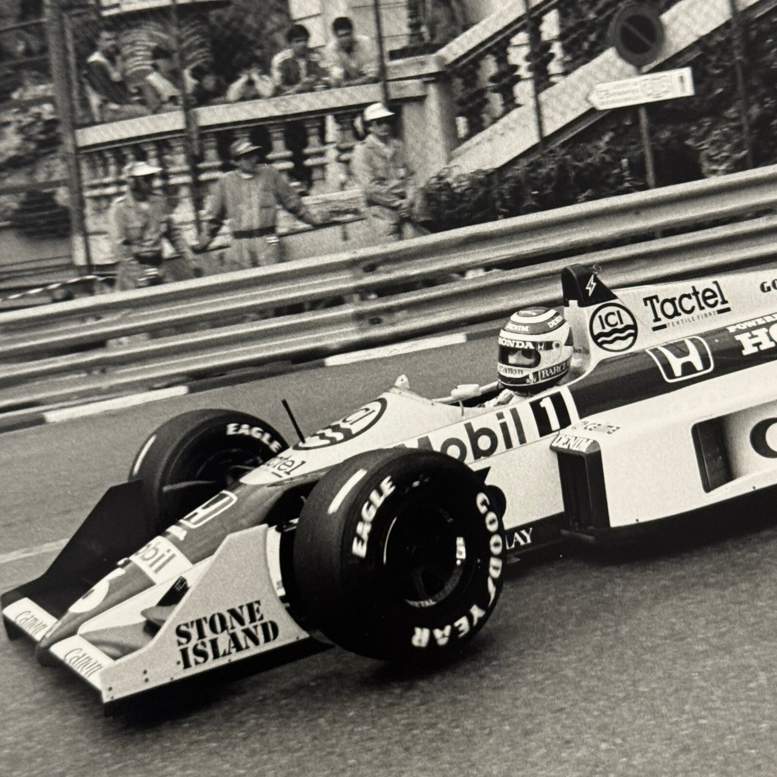 Nelson Piquet Canon Williams Honda Racing Car Press Photo Photograph Print