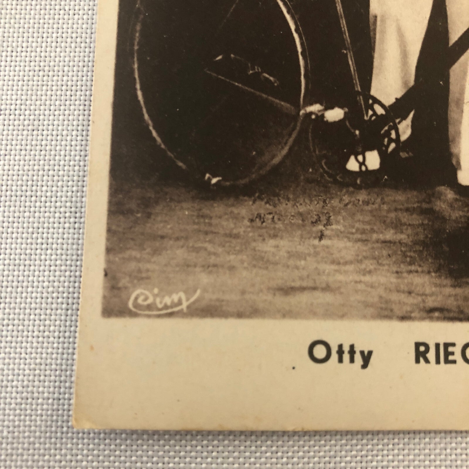 Circus Performer with Bicycle Unicycle Postcard Post Card Otty Riegert
