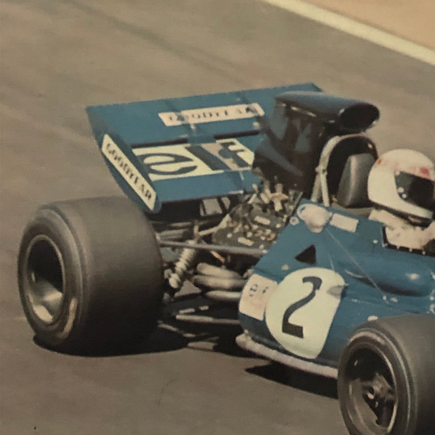 Vintage Jackie Stewart ELF Ford Racing Car Postcard Post Card