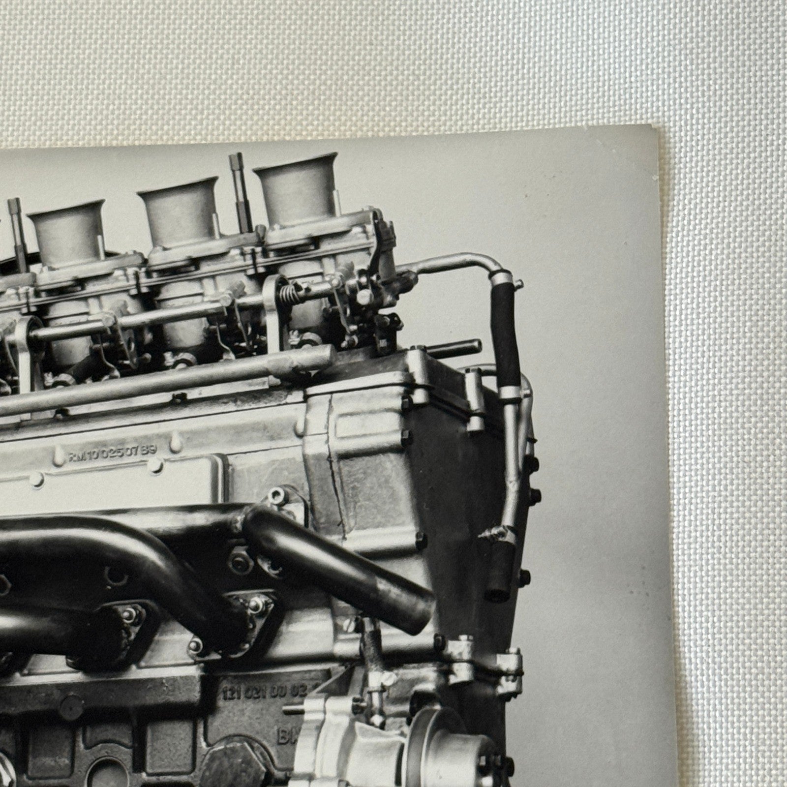Vintage Car Engine Photo Photograph Print Racing Motor