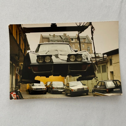 Chevrolet Corvette Parking Crane Germany Photo Photograph Print Lot 2x Mercedes