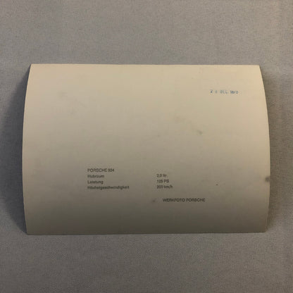 Vintage Porsche 924 Coupe Factory Werkfoto Press Photo Photograph