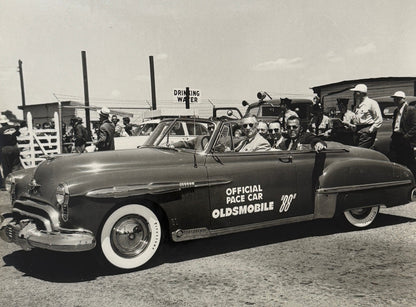 Vintage Indy 500 Racing Photo Oldsmobile 88 Official Pace Car Photograph