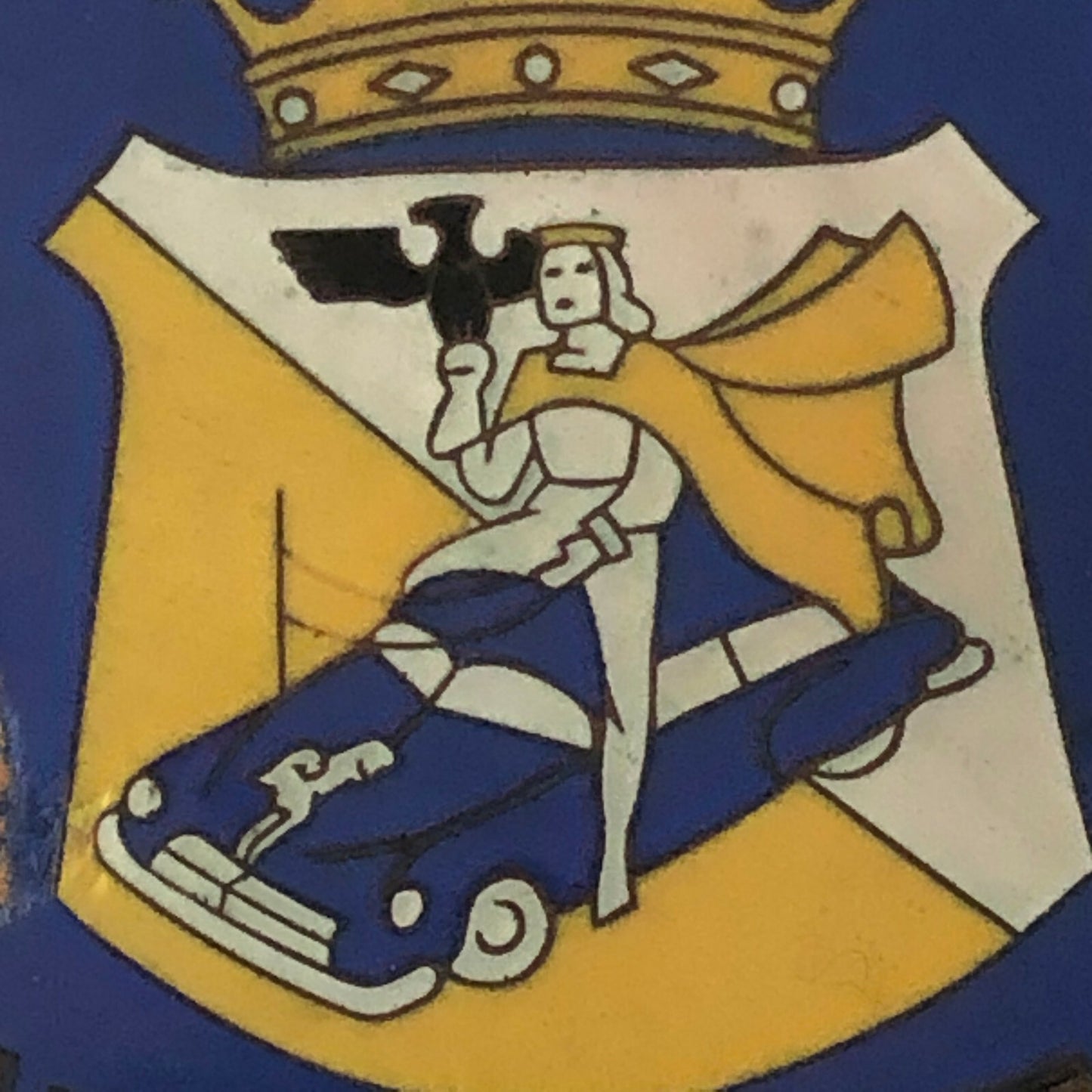 1953 Radio Rallye Dutch Car Club Enamel Rally Rallye Participant Badge Emblem 