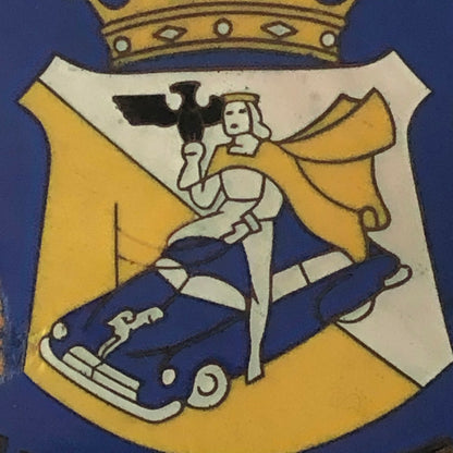 1953 Radio Rallye Dutch Car Club Enamel Rally Rallye Participant Badge Emblem 