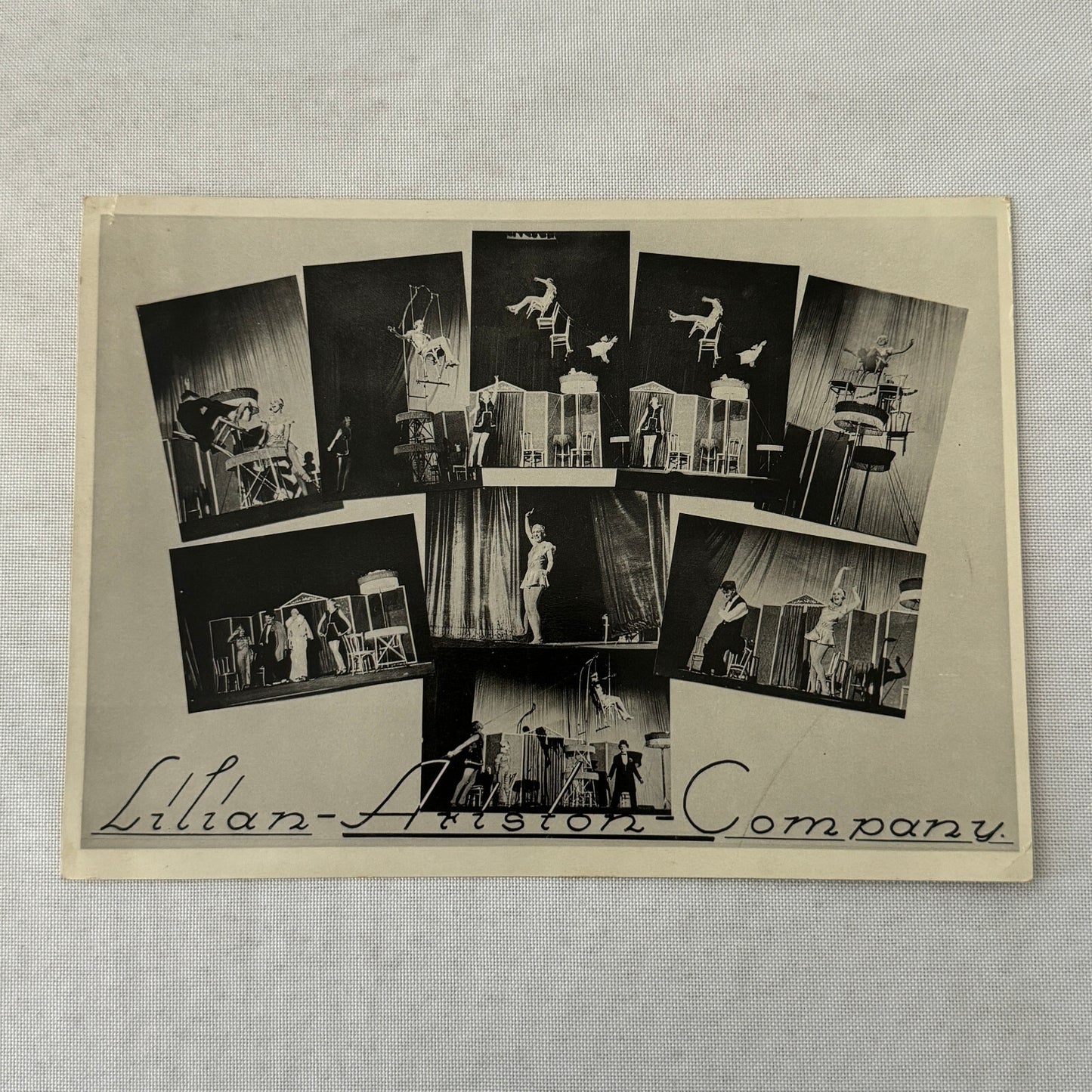 Vintage Circus Acrobat Balancing Act Postcard Post Card Lilian Ariston Company