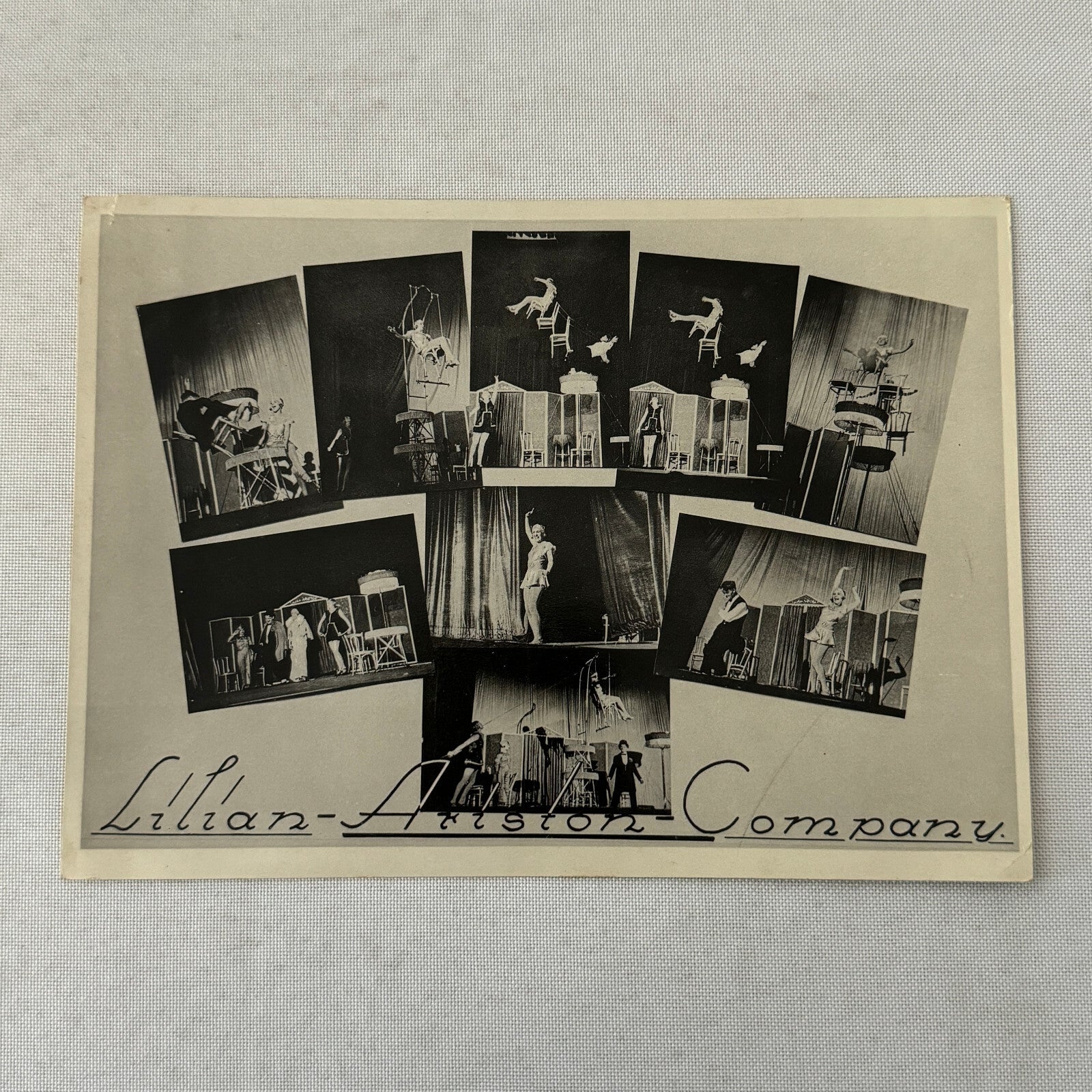 Vintage Circus Acrobat Balancing Act Postcard Post Card Lilian Ariston Company