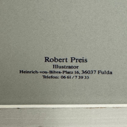 1959 Ford Thunderbird Convertible Car Illustration Art Drawing Vintage Miniature