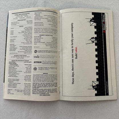 Speaking in Tongues Cast Signed Program Playbill Karen Allen and More 2001