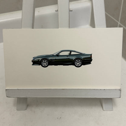 1993 Aston Martin Vantage Car Illustration Art Drawing Vintage Miniature