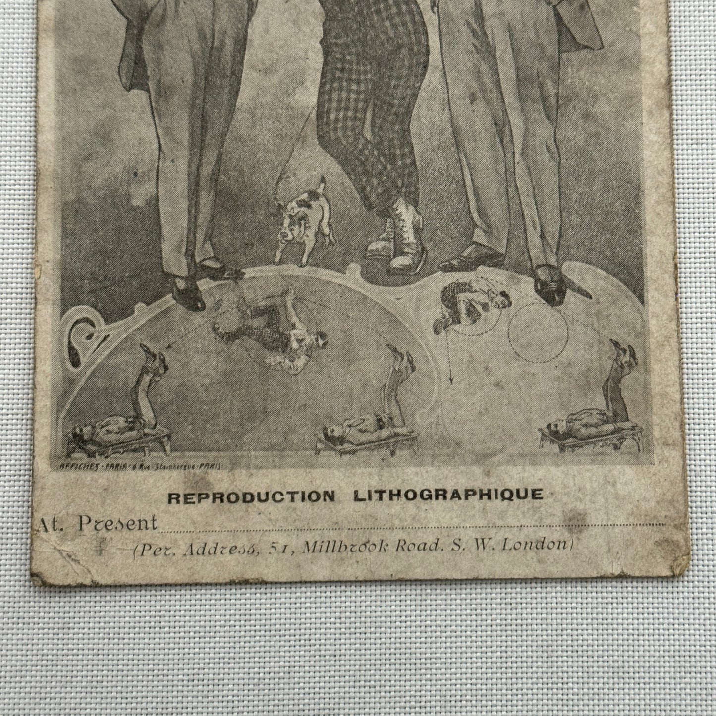 Vintage Circus Comedy Act Postcard Post Card The Onoto Brothers 1914 Postmark