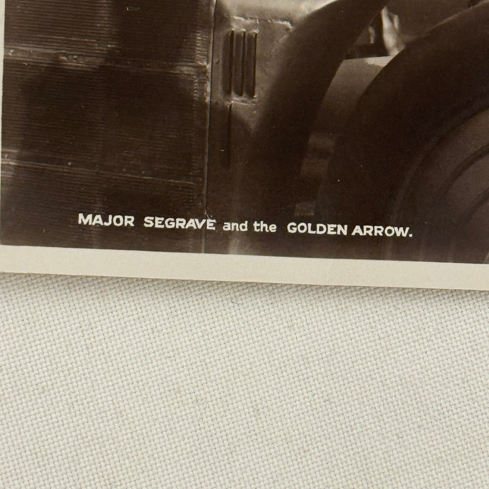 Vintage Land Speed Postcard Major Seagrave Golden Arrow Irving Napier Special