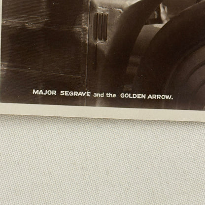 Vintage Land Speed Postcard Major Seagrave Golden Arrow Irving Napier Special