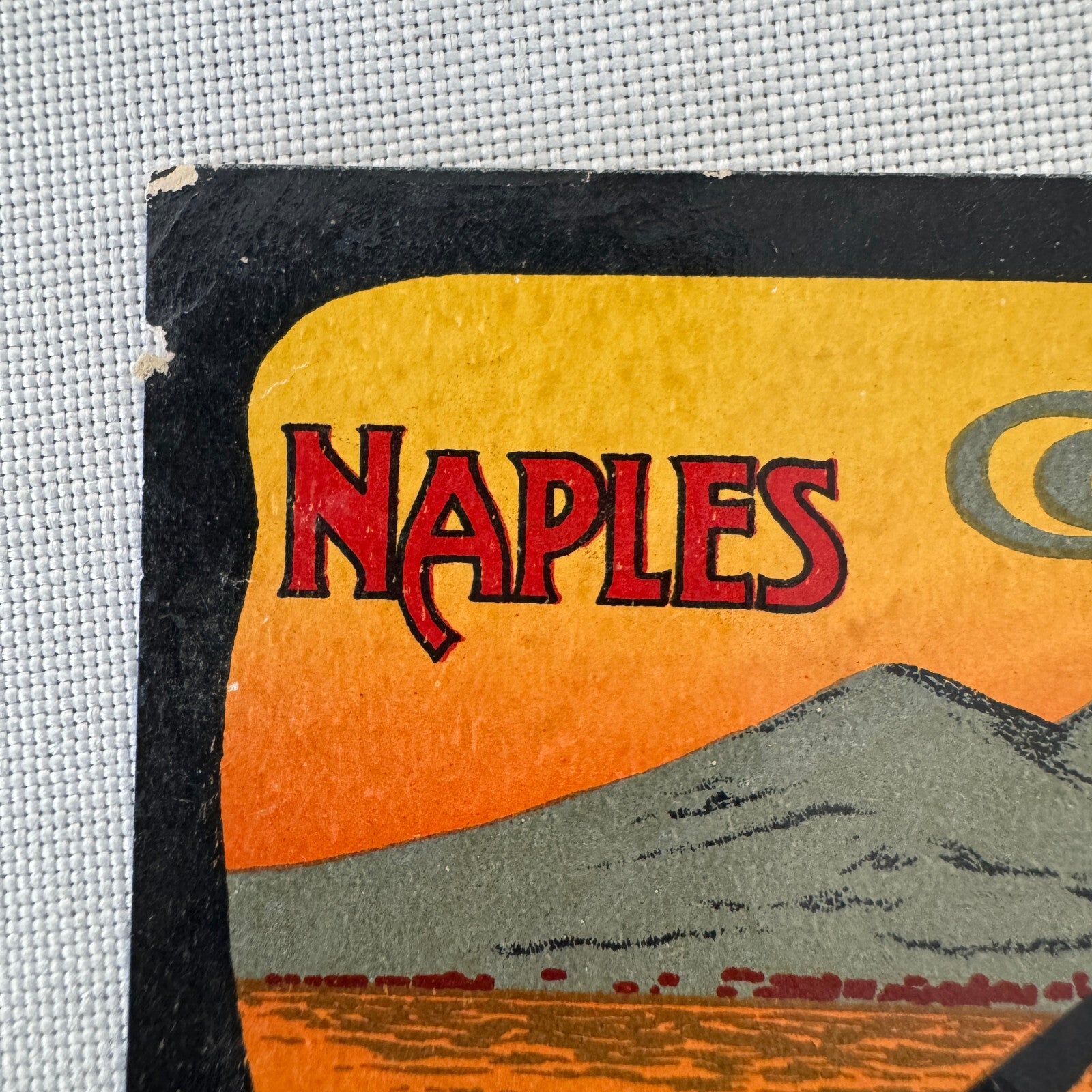 Vintage Hotel Travel Luggage Label Hotel Royal Des Etrangers Naples Italy