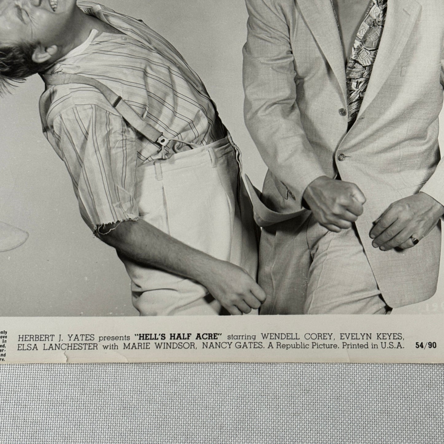 Vintage Movie Press Photo Photograph Hell's Half Acre Fight Scene