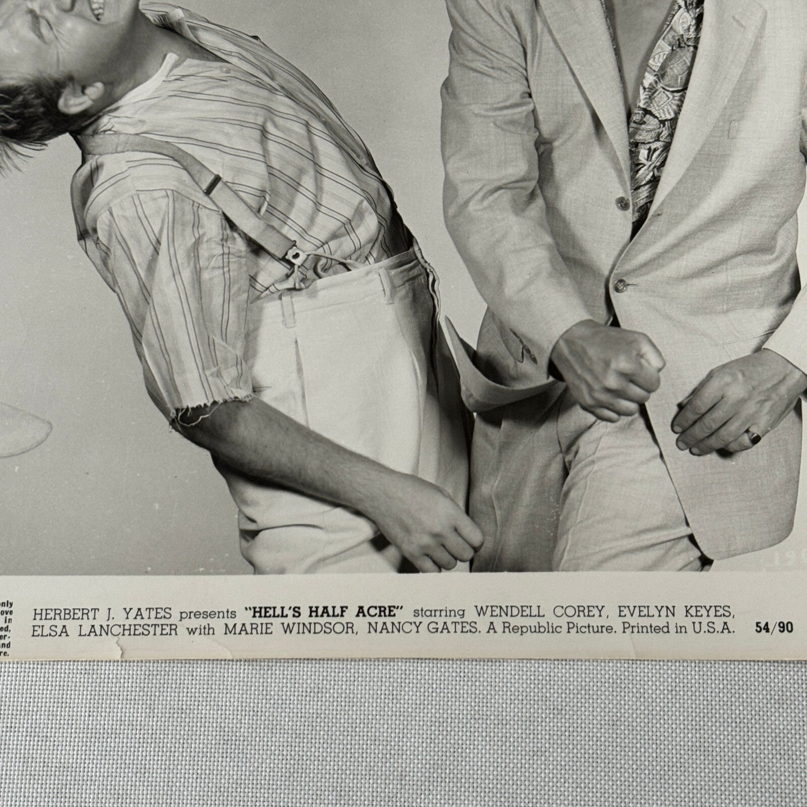 Vintage Movie Press Photo Photograph Hell's Half Acre Fight Scene