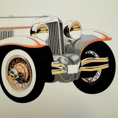 Vintage Duesenberg Car Automobile Illustration Art Drawing Hand Drawn