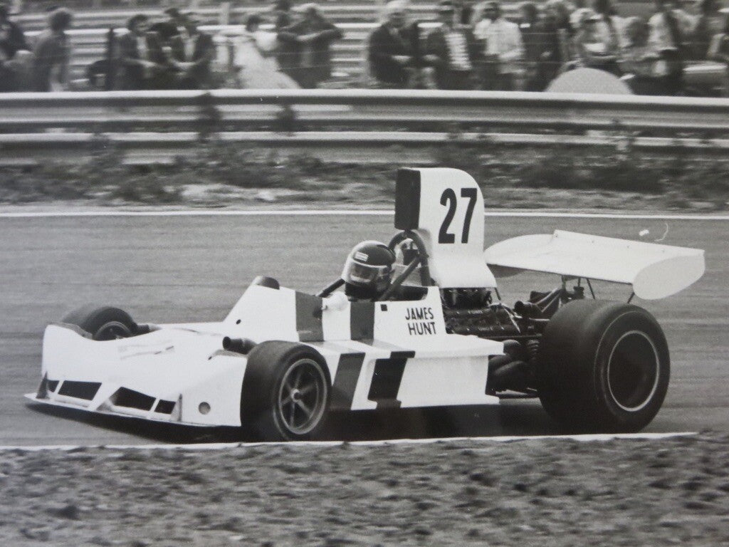 Vintage 1973 Dutch Grand Prix Racing Photograph Photo - James Hunt March Ford