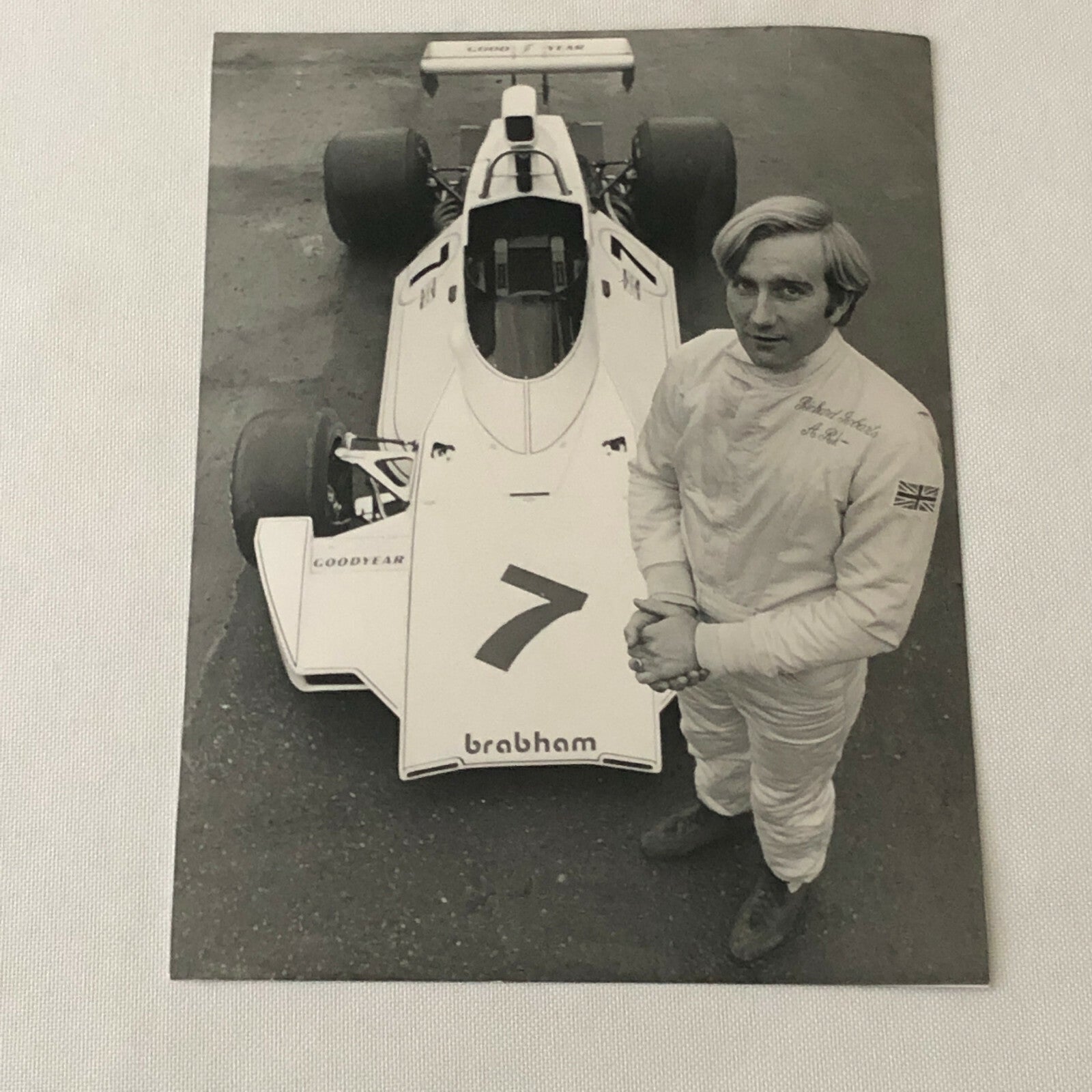 Vintage Brabham Racing BT 44 Car Press Photo Photograph Richard Robarts 