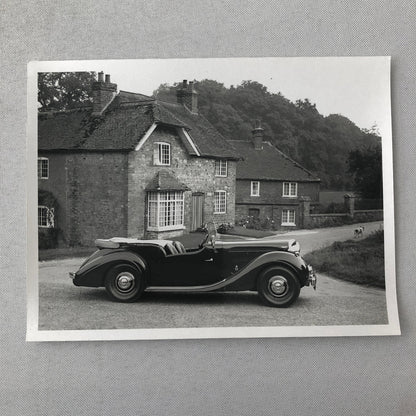Vintage Car Automobile Outside Estate Home Photo Photograph Print - Lagonda ? 