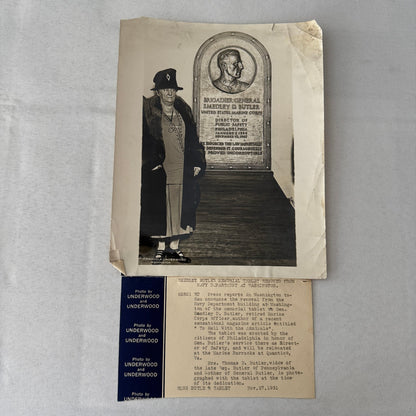 American Military Brigadier General Smedley Butler Memorial Press Photo 1931