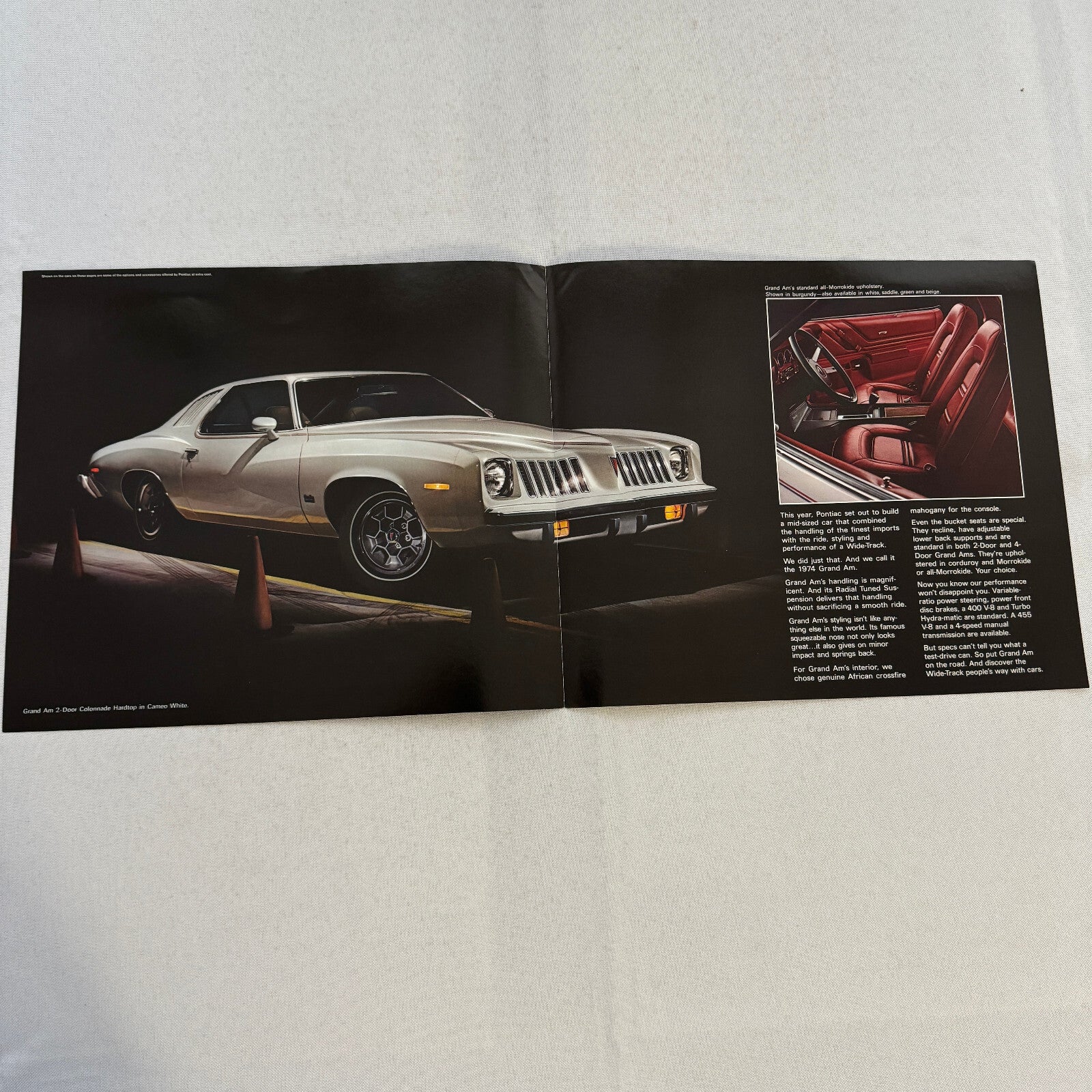 1974 Pontiac Grand Am Car Sales Brochure Catalog Advertising