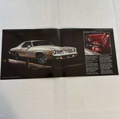 1974 Pontiac Grand Am Car Sales Brochure Catalog Advertising
